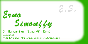 erno simonffy business card