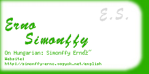 erno simonffy business card